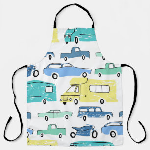Cartoon Transport: City Kids' Fun. Apron