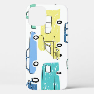 Cartoon Transport: City Kids' Fun. iPhone 12 Case