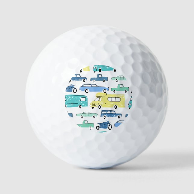 Cartoon Transport: City Kids' Fun. Golf Balls (Front)
