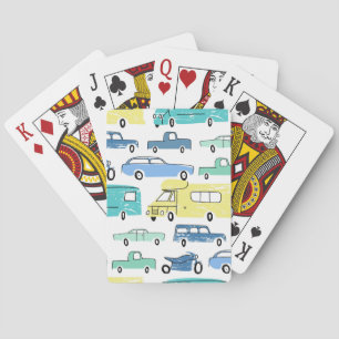 Cartoon Transport: City Kids' Fun. Playing Cards