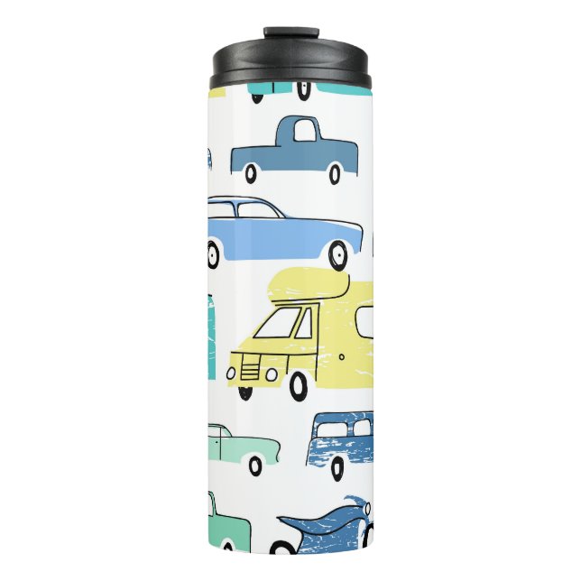 Cartoon Transport: City Kids' Fun. Thermal Tumbler (Front)