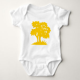 Cartoon Tree - Amber Baby Bodysuit