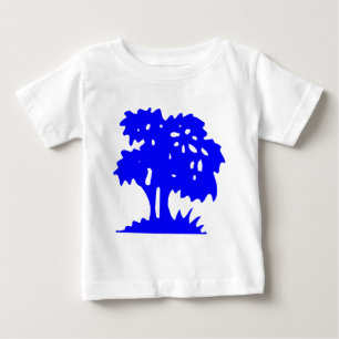 Cartoon Tree - Blue Baby T-Shirt