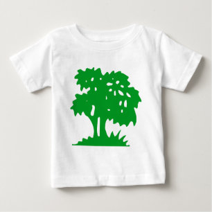 Cartoon Tree - Grass Green Baby T-Shirt