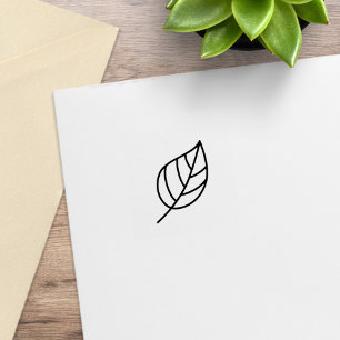 Cartoon Tree Leaf Loyalty Get One Free Coupon Card Rubber Stamp