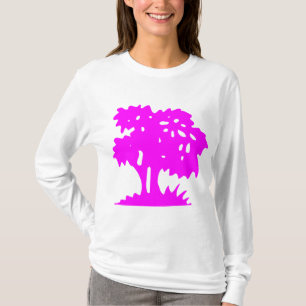 Cartoon Tree - magenta T-Shirt