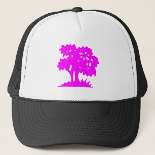 Cartoon Tree - magenta Trucker Hat