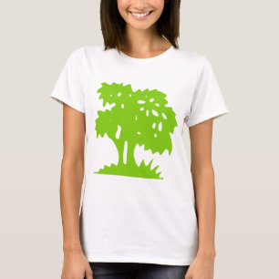 Cartoon Tree - Martian Green T-Shirt
