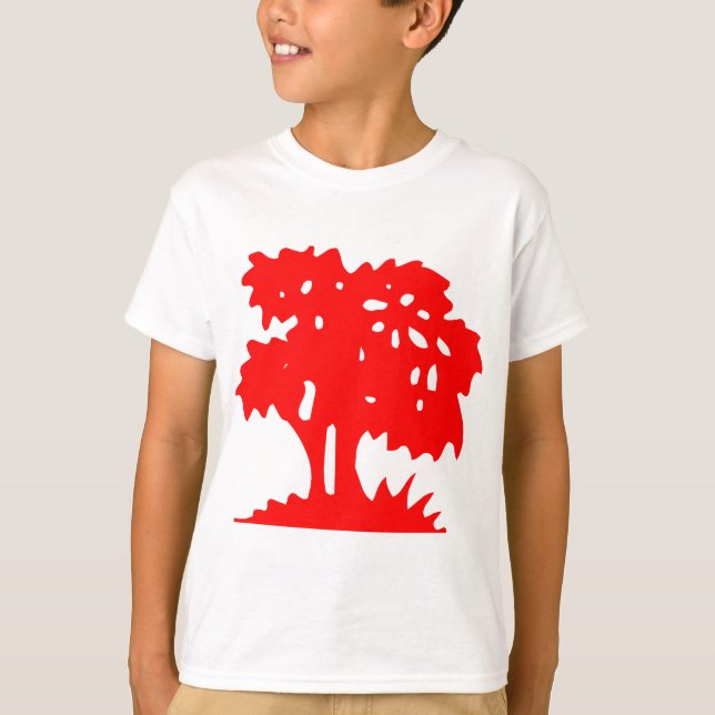Cartoon Tree - Red T-Shirt (Front)