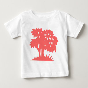 Cartoon Tree - Tropical Pink Baby T-Shirt