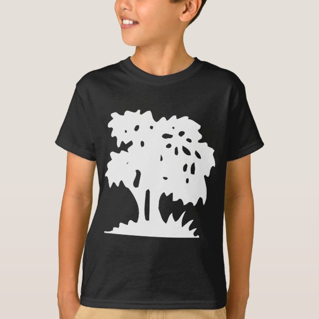 Cartoon Tree - White T-Shirt (Front)
