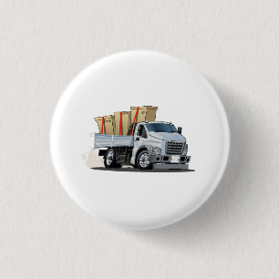 Cartoon truck 3 cm round badge