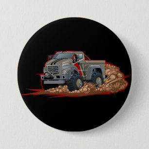 Cartoon truck 7.5 cm round badge