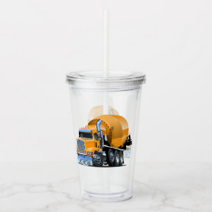 Cartoon truck acrylic tumbler