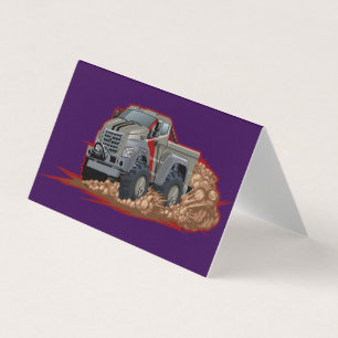 Cartoon truck business card