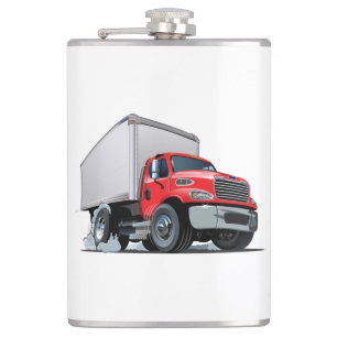 Cartoon truck hip flask