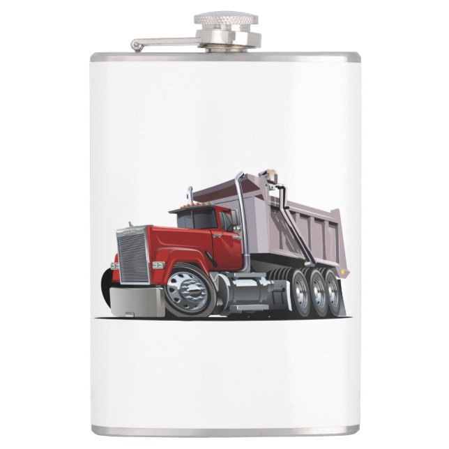 Cartoon truck hip flask (Front)