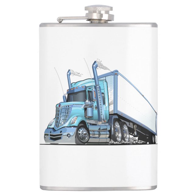 Cartoon truck hip flask (Front)