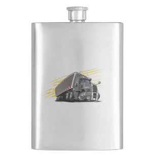 Cartoon truck hip flask