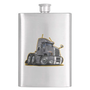 Cartoon truck hip flask