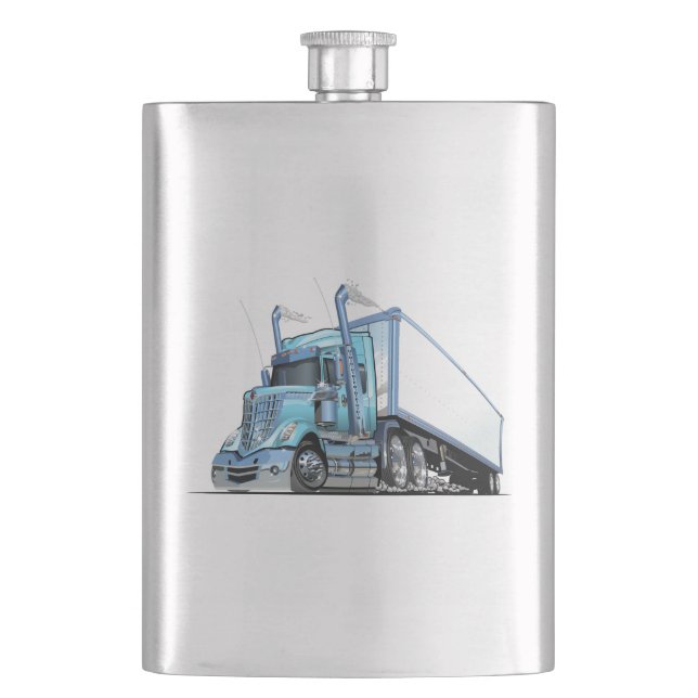 Cartoon truck hip flask (Front)