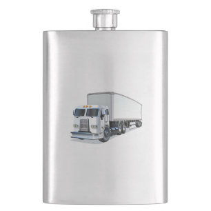 Cartoon truck hip flask