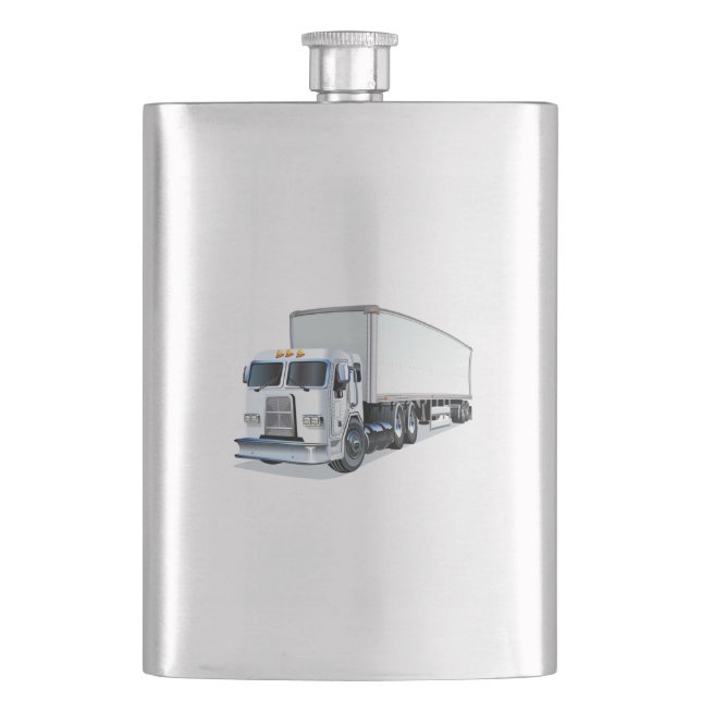 Cartoon truck hip flask (Front)