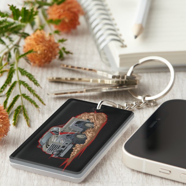 Cartoon truck key ring (Front Right)