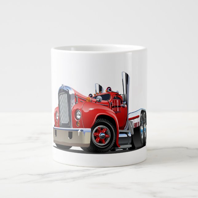 Cartoon truck large coffee mug (Front)