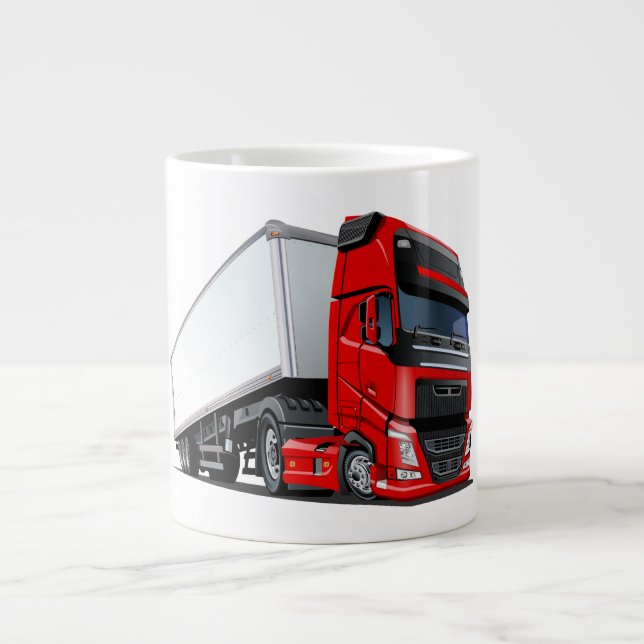 Cartoon truck large coffee mug (Front)