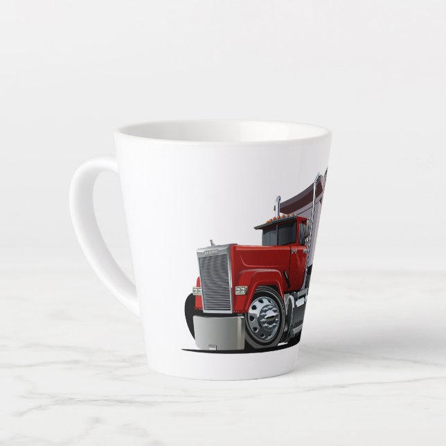 Cartoon truck latte mug (Left Angle)