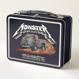 Cartoon truck metal lunch box