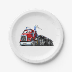 Cartoon truck paper plate