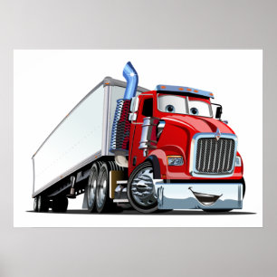Cartoon truck poster