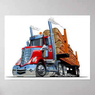 Cartoon truck poster