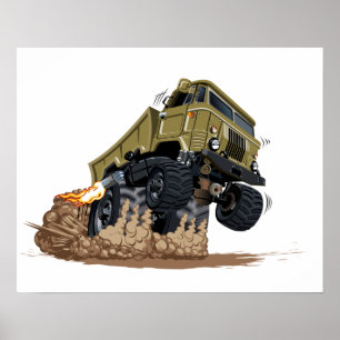 Cartoon truck poster