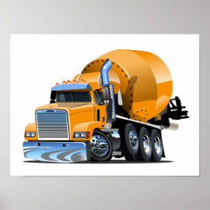 Cartoon truck poster
