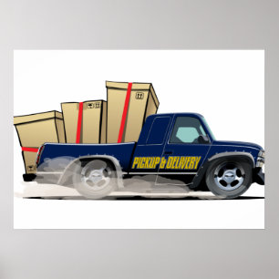 Cartoon truck poster