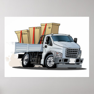 Cartoon truck poster
