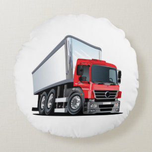 Cartoon truck round cushion