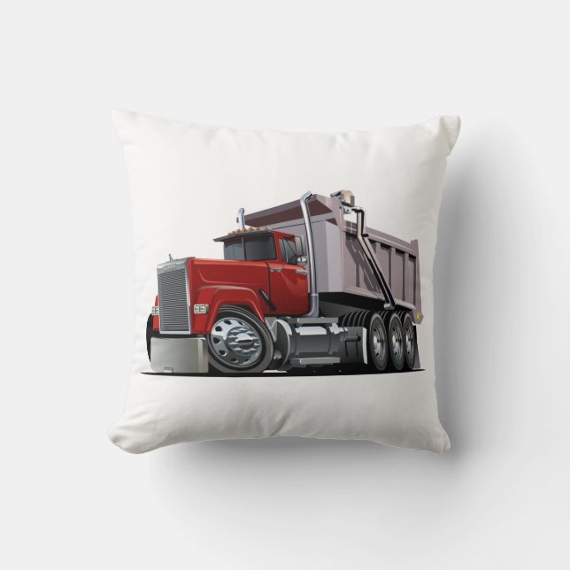 Cartoon truck throw pillow (Front)