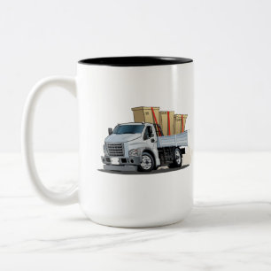 Cartoon truck Two-Tone coffee mug