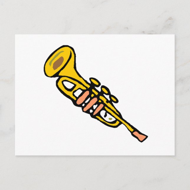 Cartoon Trumpet Postcard (Front)
