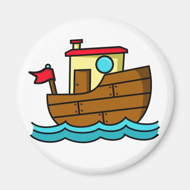 Cartoon Tug Boat Magnet (Front)