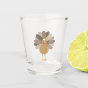 Cartoon Turkey Shot Glass