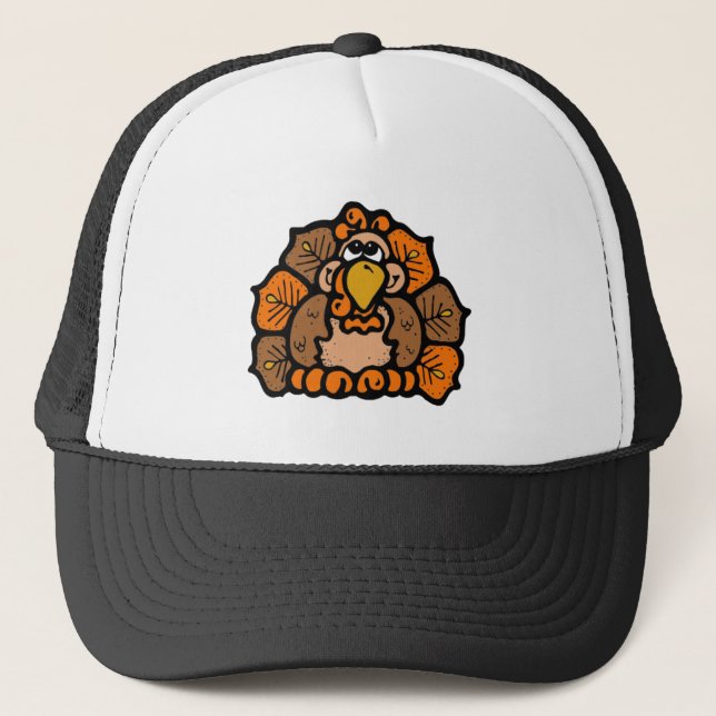 Cartoon Turkey Trucker Hat (Front)