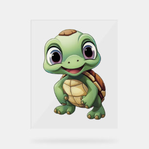 Cartoon turtle illustration  acrylic sign