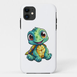 Cartoon turtle illustration iPhone 11 case