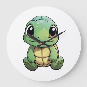 Cartoon turtle illustration Copy Copy Copy Copy Co Large Clock