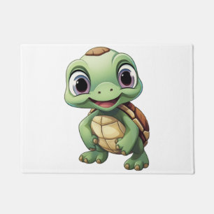 Cartoon turtle illustration doormat